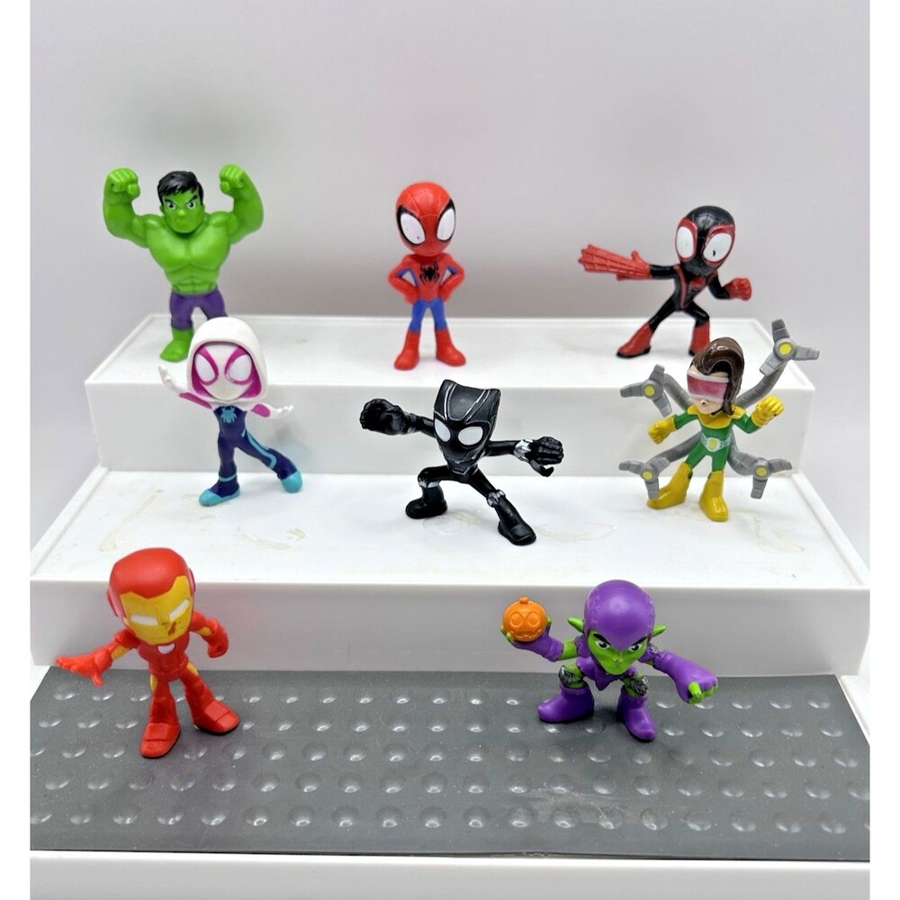 Marvel Spidey & His Amazing Friends Doc Ock Hulk Goblin 2.5'' Figure Lot of 8 - Picture 2 of 12